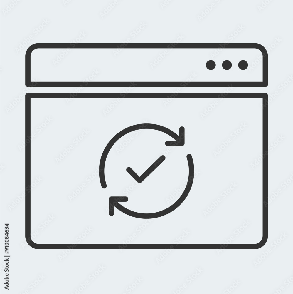 Browser refresh icon, web page reload symbol design Browser refresh icon, web page reload symbol design