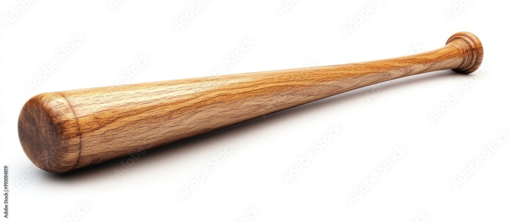 Wooden Baseball Bat Isolated on White Background Wooden Baseball Bat Isolated on White Background