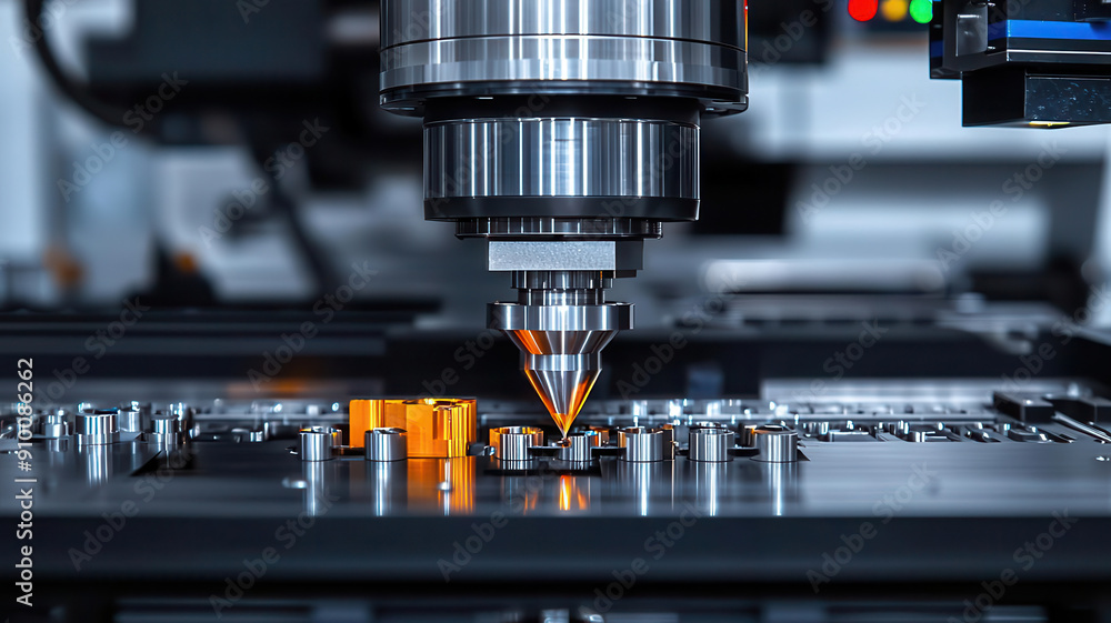 Multi-axis CNC machines crafting intricate parts, Manufacturing, High precision Multi-axis CNC machines crafting intricate parts, Manufacturing, High precision