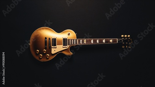 Electric Guitar on Black Background photo