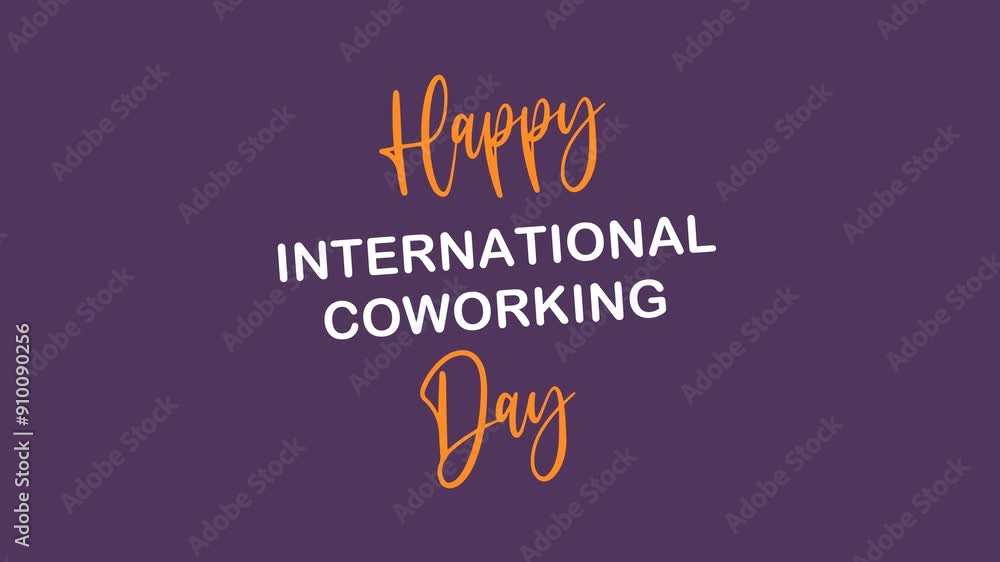 International CoWorking Day Text Animation. Great for International CoWorking Day Celebrations, for banner, social media feed wallpaper stories. International CoWorking Day Text Animation. Great for International CoWorking Day Celebrations, for banner, social media feed wallpaper stories.