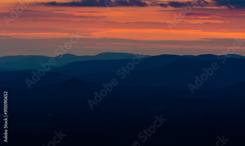 sunset in the mountains