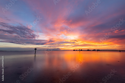 sunset on the beach