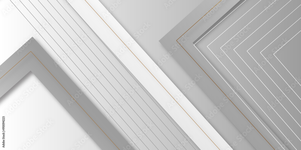 Obraz premium Modern abstract light background elegant square shape design. Technology abstract background with silver metallic square shapes. Geometric vector design. Modern, futuristic. Light dark shades. 