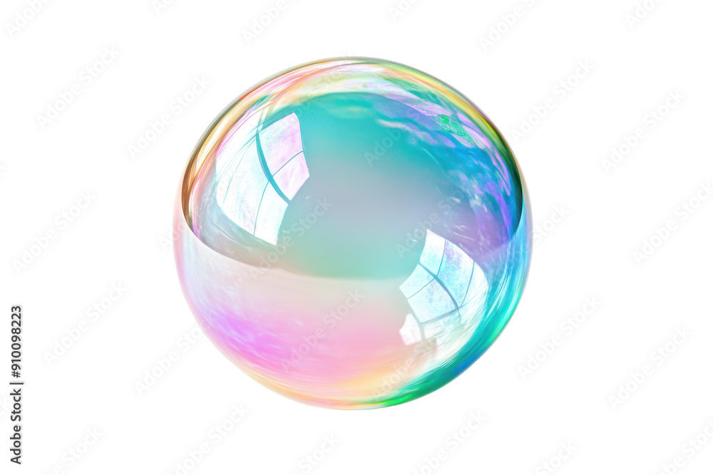 Iridescent soap bubble with gradient colors isolated on white. PNG image Iridescent soap bubble with gradient colors isolated on white. PNG image