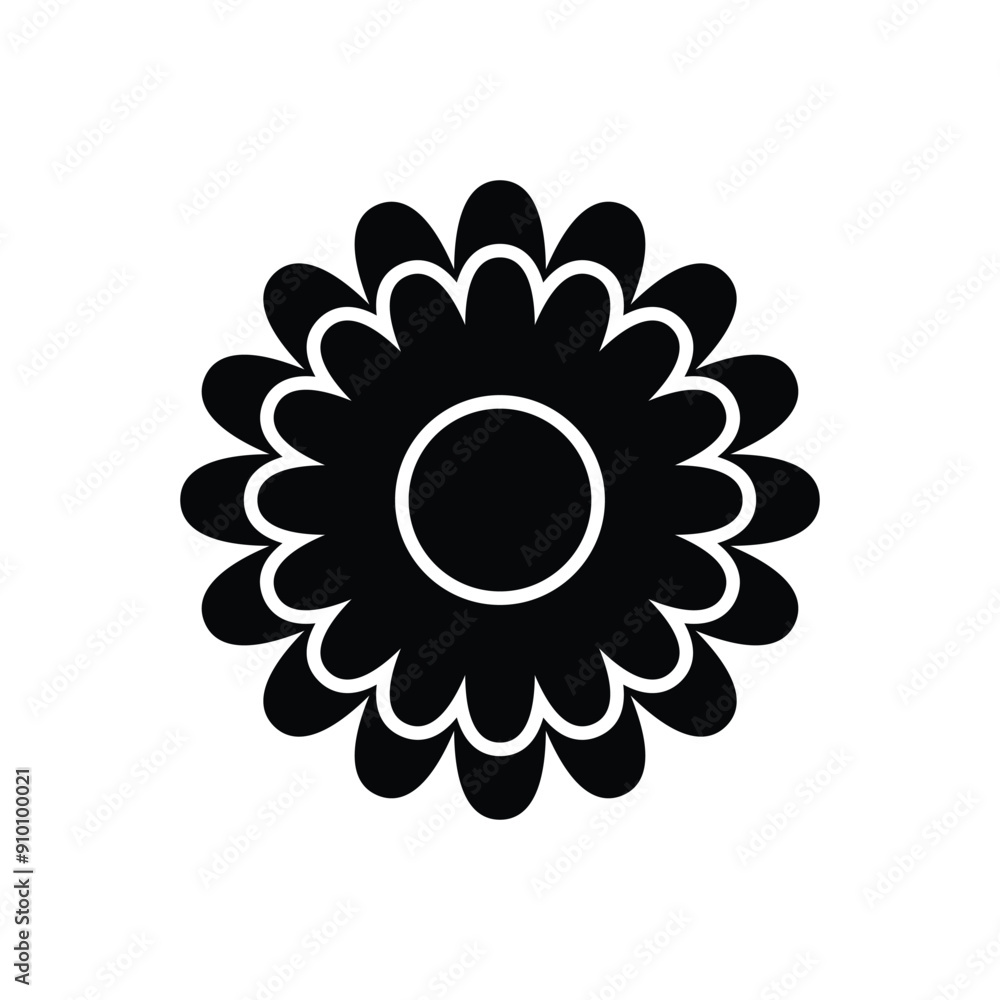 Dahlia vector icon Dahlia vector icon