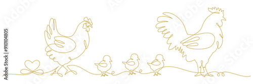 chicken continuous line 