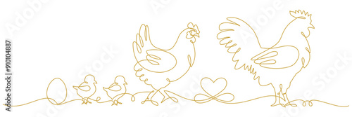 chicken continuous line 