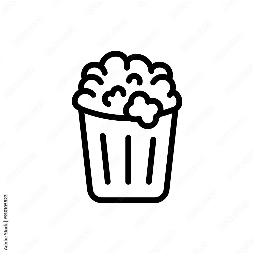 Popcorn icon. Vector illustration isolated on a white background. Popcorn icon. Vector illustration isolated on a white background.