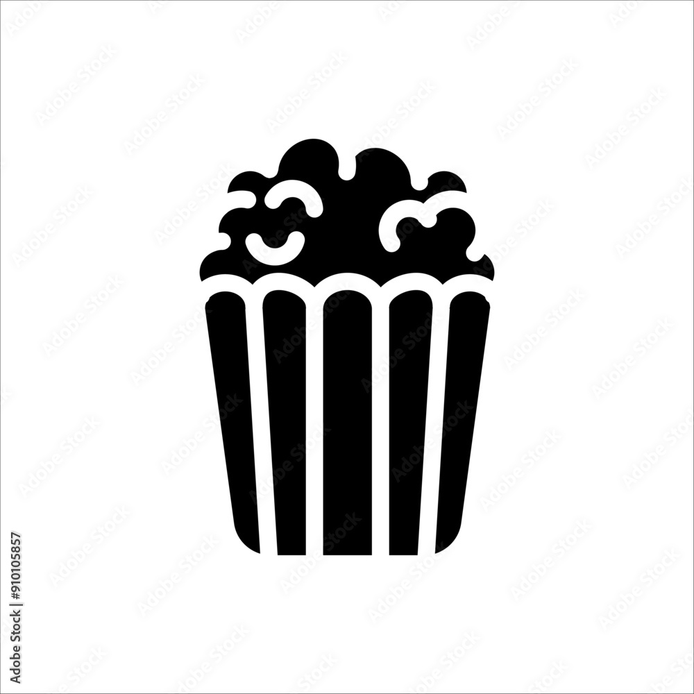 Popcorn icon. Vector illustration isolated on a white background. Popcorn icon. Vector illustration isolated on a white background.