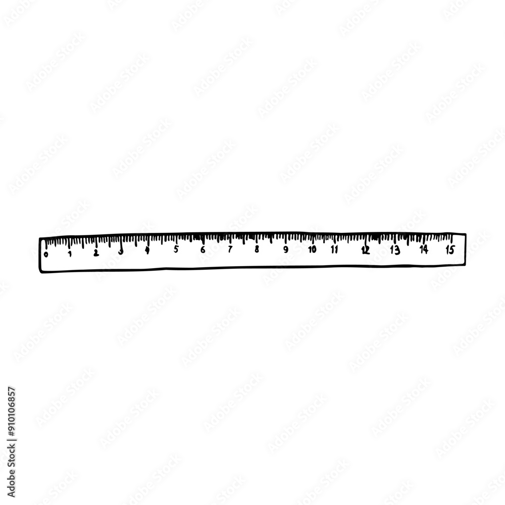 ruler 15 cm - Hand Drawn Doodle ruler 15 cm - Hand Drawn Doodle