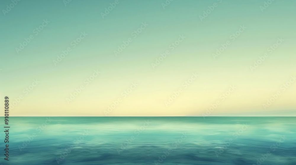 Fototapeta premium Abstract Calm Ocean with Soft Gradient Sky