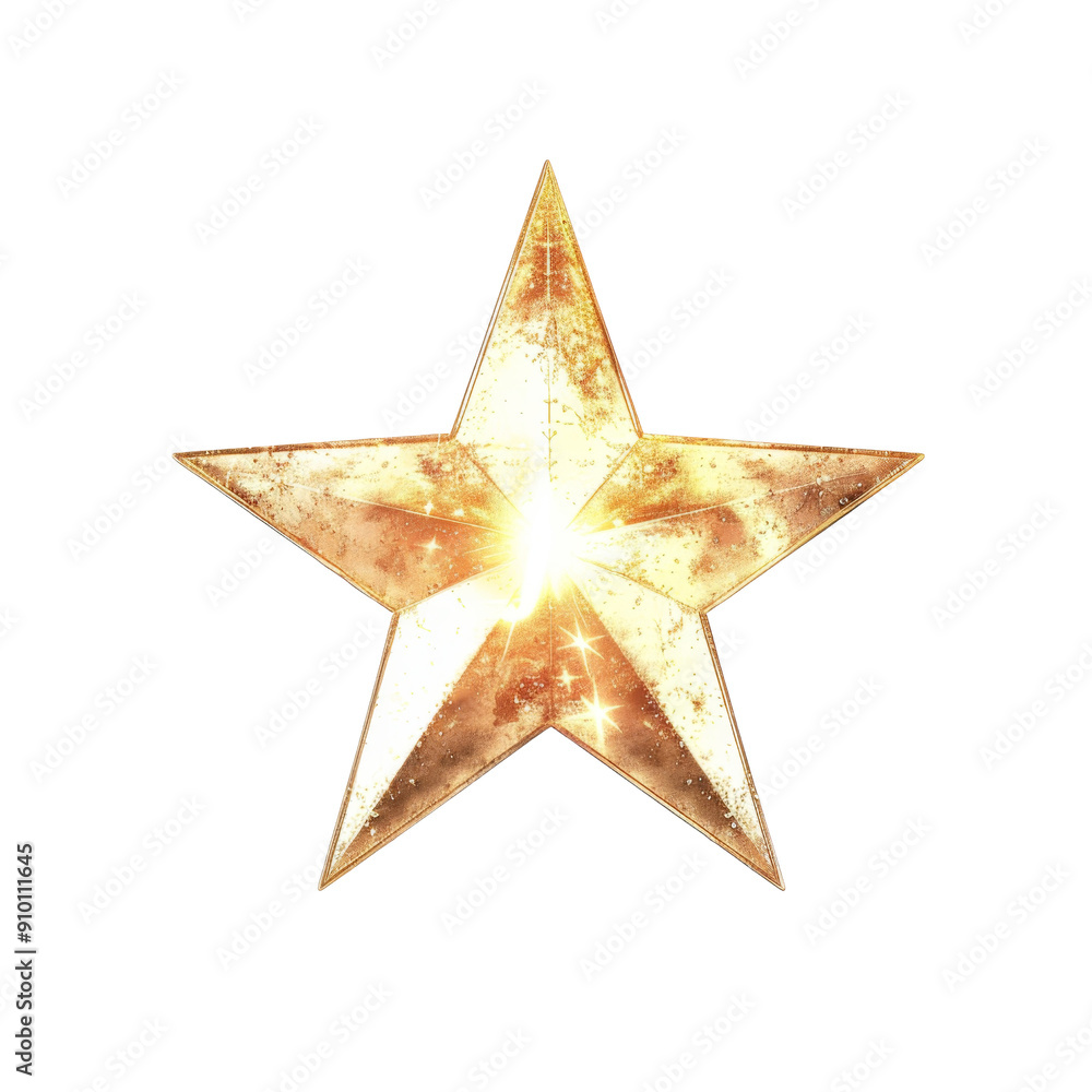 A radiant golden star with a shimmering glow, isolated white background, transparent background. A radiant golden star with a shimmering glow, isolated white background, transparent background.