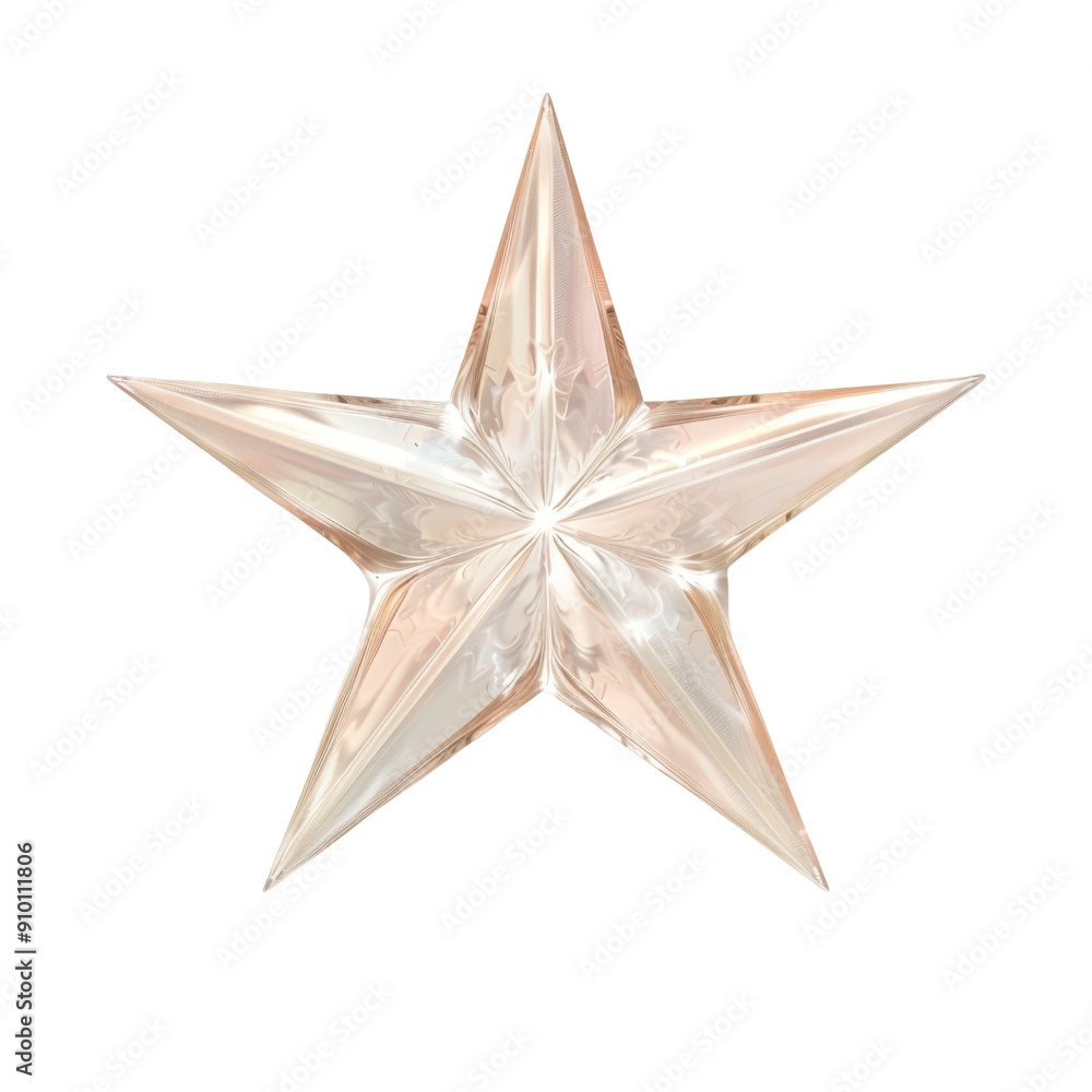 Elegant star decoration adds a touch of sophistication and charm to any space, Isolated white background, transparent background. Elegant star decoration adds a touch of sophistication and charm to any space, Isolated white background, transparent background.