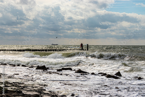 North Sea near Westkapelle Province of Zeeland Netherlands