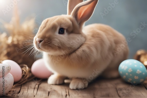 pets lovely rabbit bunny wooden beautiful background easter animal baby brown cute domestic ear fluffy friendly front fur furry hair happy hare health healthy love mammal natural nature1 pet portrait photo