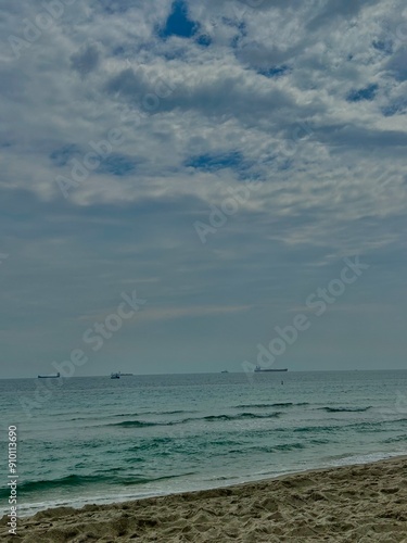 cloudy beach