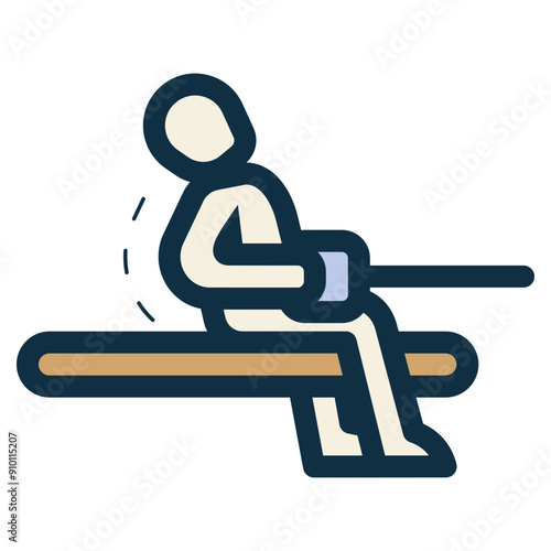 cable row workout gym machine icon