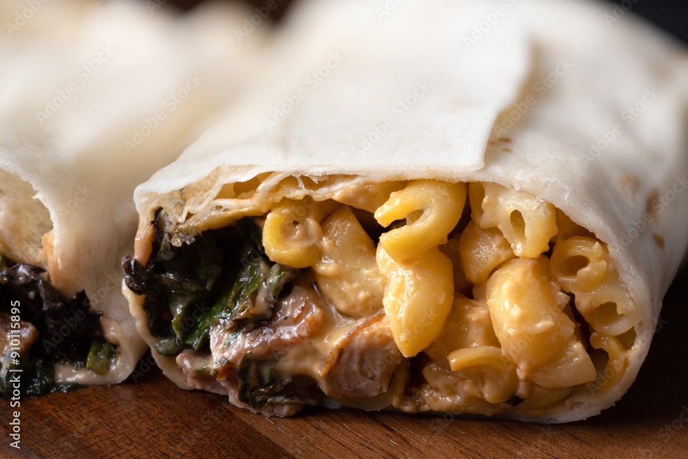 bacon mac and cheese burrito wrap