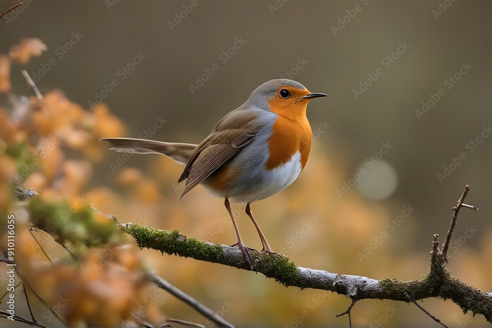 Fototapeta premium robin on a branch