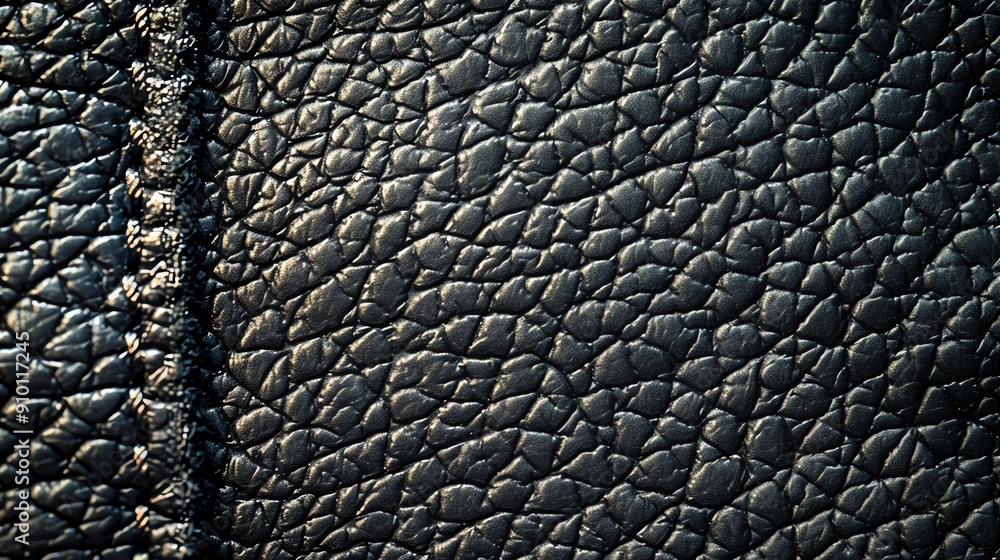 Close-up texture of black leather with subtle stitching. A classic, elegant background for design projects. Close-up texture of black leather with subtle stitching. A classic, elegant background for design projects.