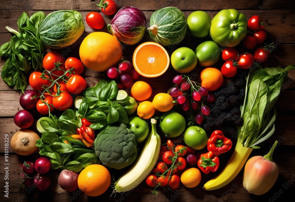 aerial view fresh ingredients showcasing vibrant array healthy herbs culinary inspiration, vegetables, fruits, colors, assortment, selection, organic, garden aerial view fresh ingredients showcasing vibrant array healthy herbs culinary inspiration, vegetables, fruits, colors, assortment, selection, organic, garden