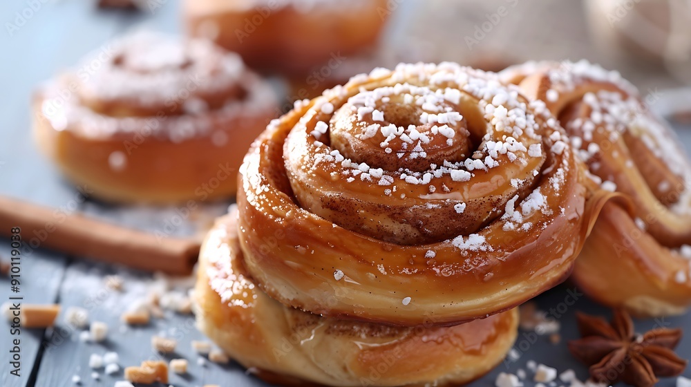 Delectable new cinnamon buns with sugar and cinnamon rings Delectable new cinnamon buns with sugar and cinnamon rings