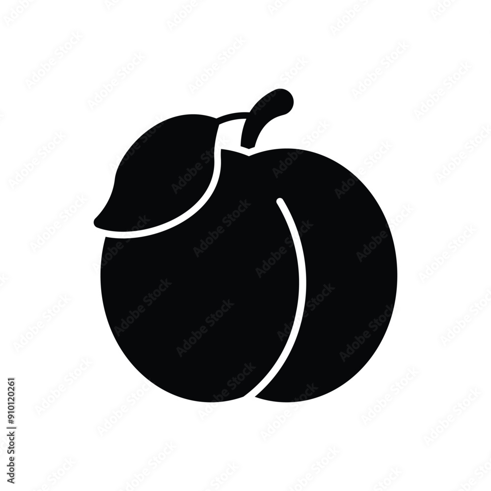 Fototapeta premium Plum vector icon