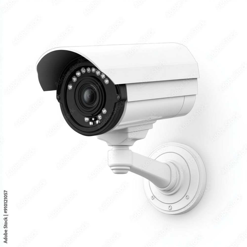 Set of Security Camera Icons with Plain Background Set of Security Camera Icons with Plain Background