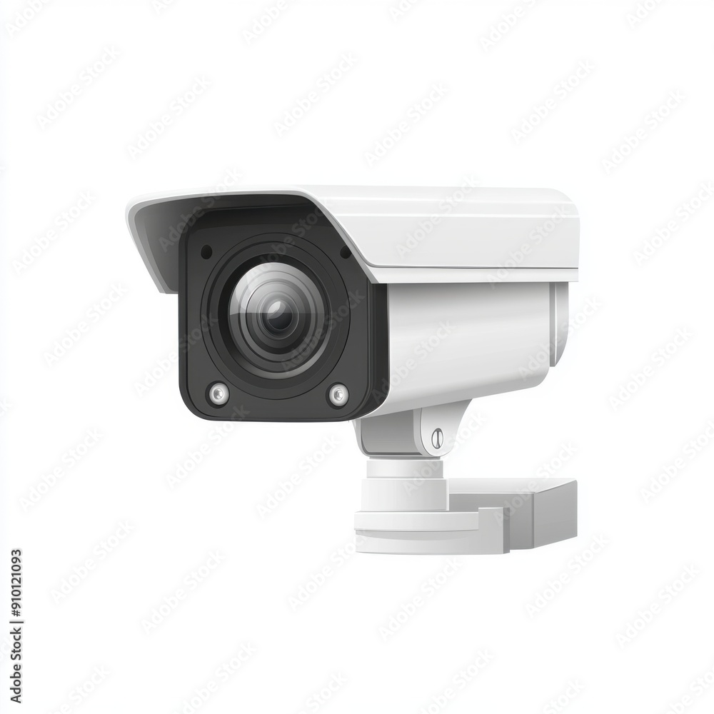 Set of Security Camera Icons with Plain Background Set of Security Camera Icons with Plain Background