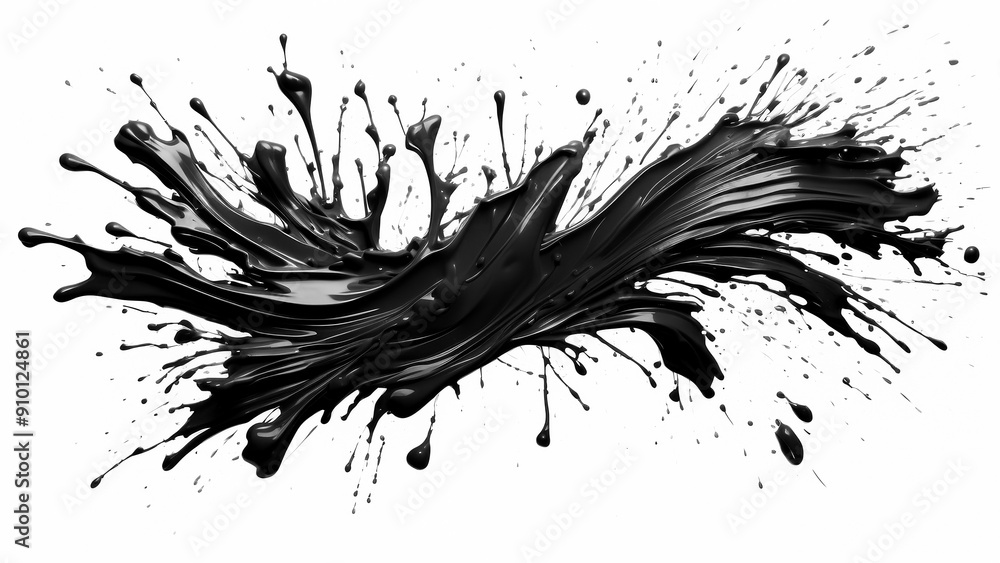 splash of black ink on white background splash of black ink on white background