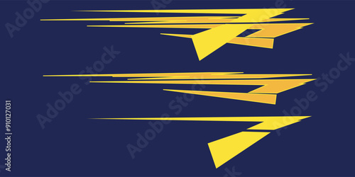 Livery wrap banner car sticker abstract lines yellow pink sporty brush grunge lightning storm motorsport vector design racing modern pattern.