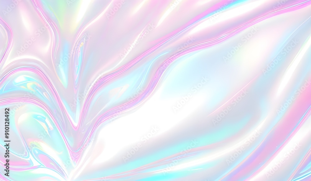 Holographic background seamless trendy iridescent light foil texture. Soft holographic pastel unicorn marble background pattern. Modern pearlescent blurry abstract swirl illustration.
Holographic background seamless trendy iridescent light foil texture. Soft holographic pastel unicorn marble background pattern. Modern pearlescent blurry abstract swirl illustration.