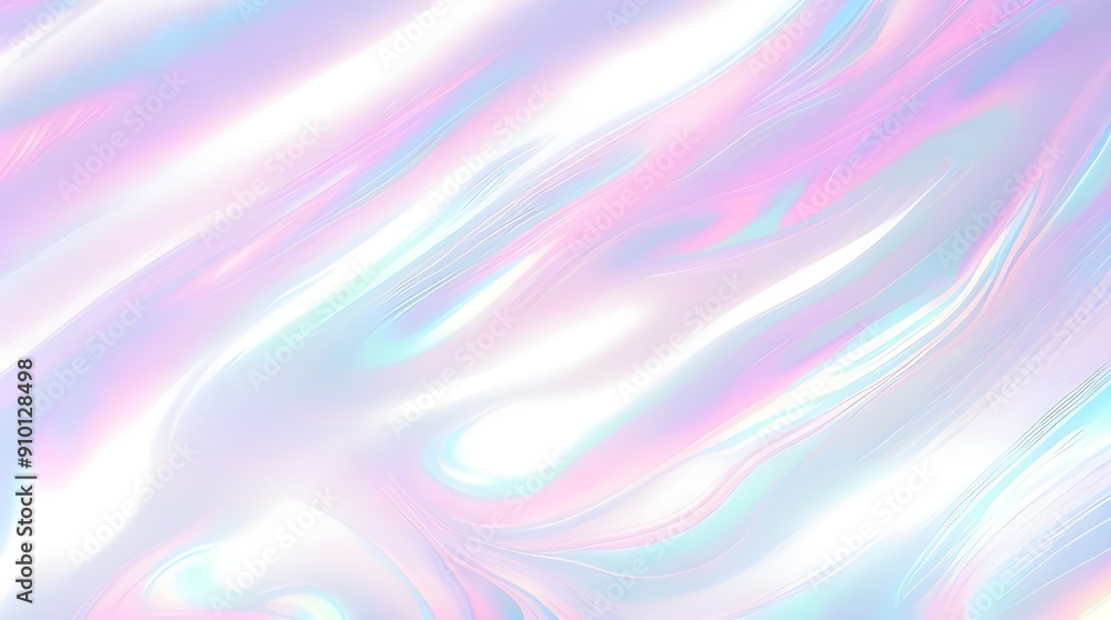Holographic background seamless trendy iridescent light foil texture. Soft holographic pastel unicorn marble background pattern. Modern pearlescent blurry abstract swirl illustration.
Holographic background seamless trendy iridescent light foil texture. Soft holographic pastel unicorn marble background pattern. Modern pearlescent blurry abstract swirl illustration.