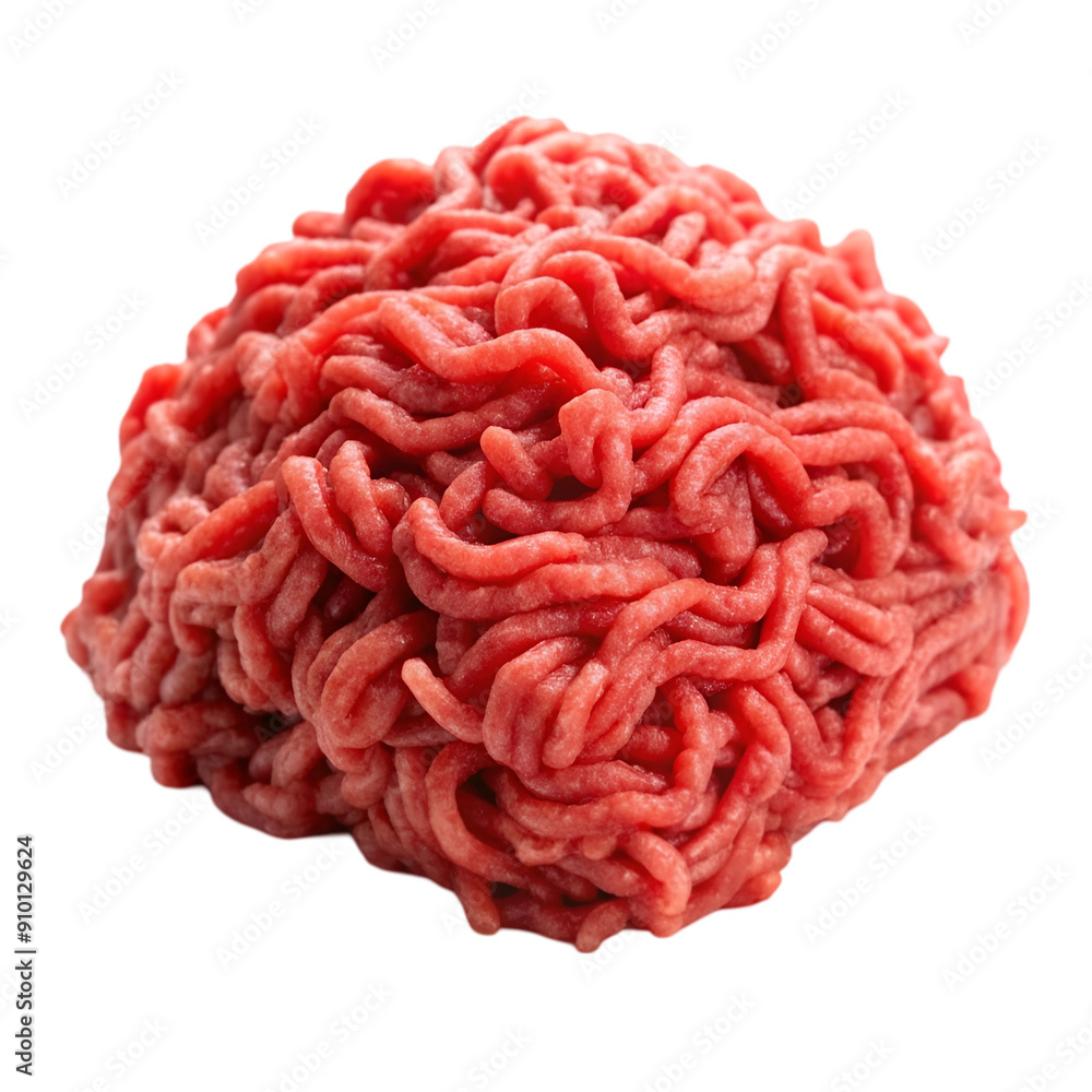 Minced meat pile top view Minced meat pile top view