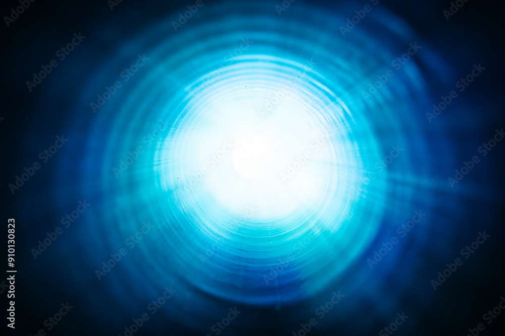 Blue tunnel perspective with glowing end Blue tunnel perspective with glowing end