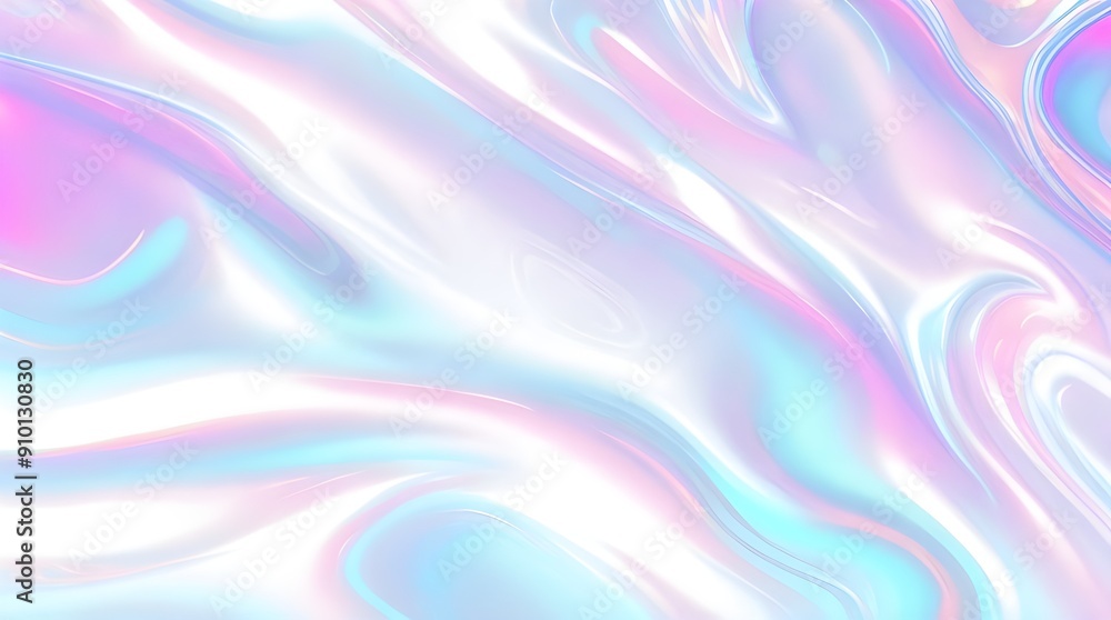 Holographic background seamless trendy iridescent light foil texture. Soft holographic pastel unicorn marble background pattern. Modern pearlescent blurry abstract swirl illustration.
Holographic background seamless trendy iridescent light foil texture. Soft holographic pastel unicorn marble background pattern. Modern pearlescent blurry abstract swirl illustration.