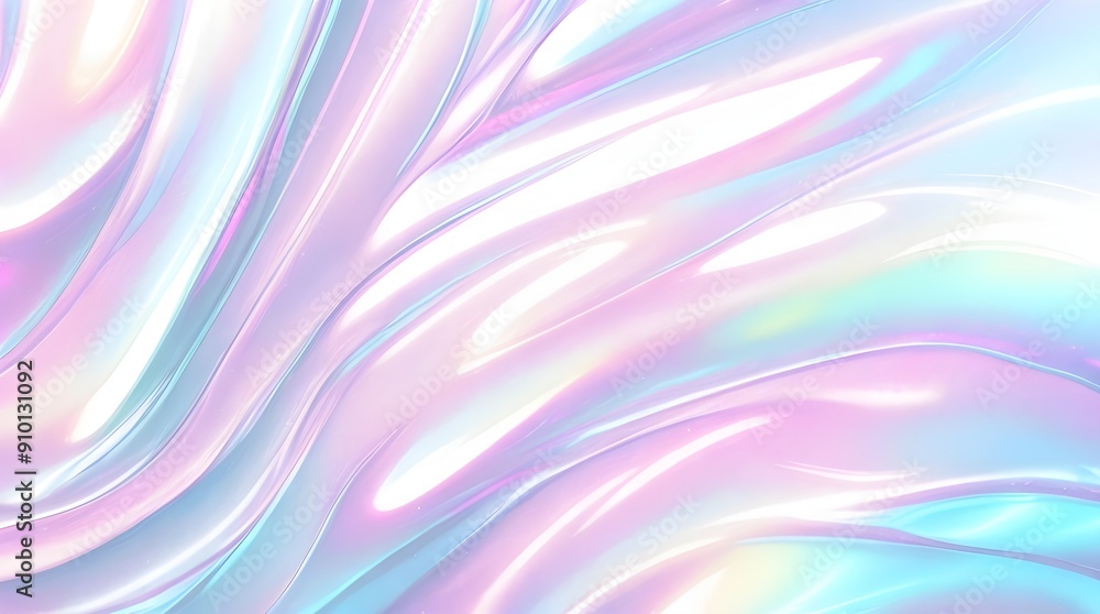 Holographic background seamless trendy iridescent light foil texture. Soft holographic pastel unicorn marble background pattern. Modern pearlescent blurry abstract swirl illustration.
Holographic background seamless trendy iridescent light foil texture. Soft holographic pastel unicorn marble background pattern. Modern pearlescent blurry abstract swirl illustration.