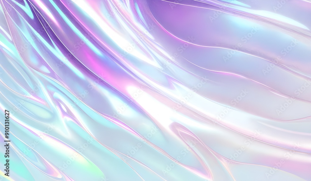 Holographic background seamless trendy iridescent light foil texture. Soft holographic pastel unicorn marble background pattern. Modern pearlescent blurry abstract swirl illustration.
Holographic background seamless trendy iridescent light foil texture. Soft holographic pastel unicorn marble background pattern. Modern pearlescent blurry abstract swirl illustration.