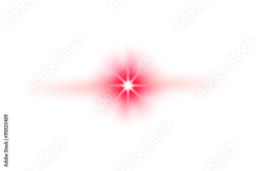 Vibrant red lens flare light effect with dynamic glow and burst patterns