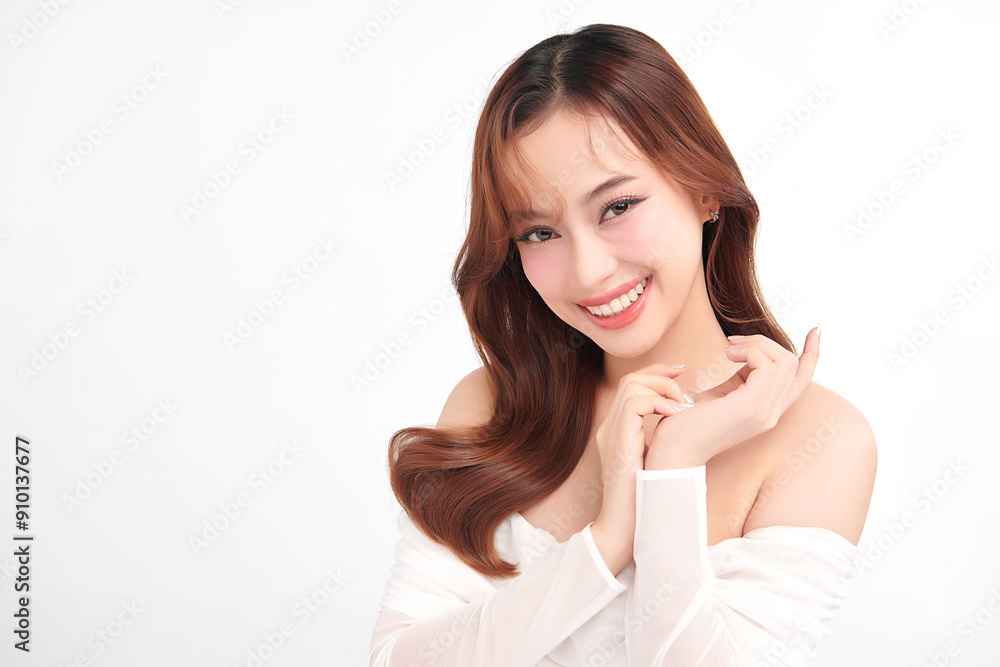 Beautiful young asian woman with clean fresh skin on white background, Face care, Facial treatment, Cosmetology, beauty and spa, Asian women portrait. Beautiful young asian woman with clean fresh skin on white background, Face care, Facial treatment, Cosmetology, beauty and spa, Asian women portrait.
