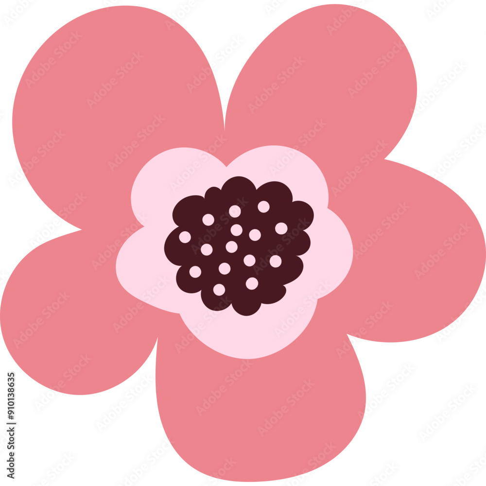 Hand Drawn Colorful Flower Illustration Hand Drawn Colorful Flower Illustration