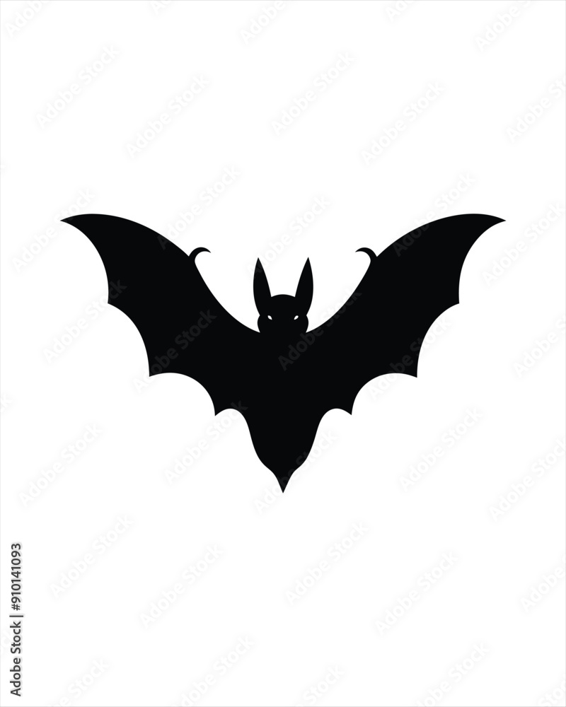 Bat black silhouette icon over white background, vector illustration. Bat black silhouette icon over white background, vector illustration.