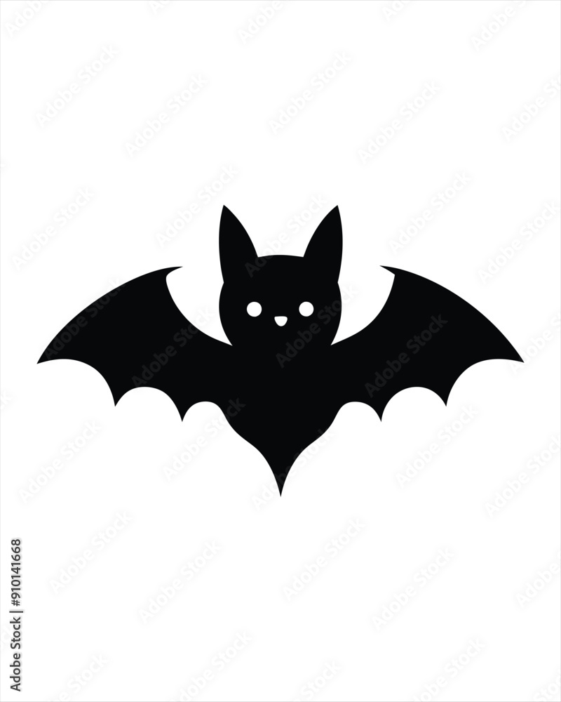 Bat black silhouette icon over white background, vector illustration. Bat black silhouette icon over white background, vector illustration.