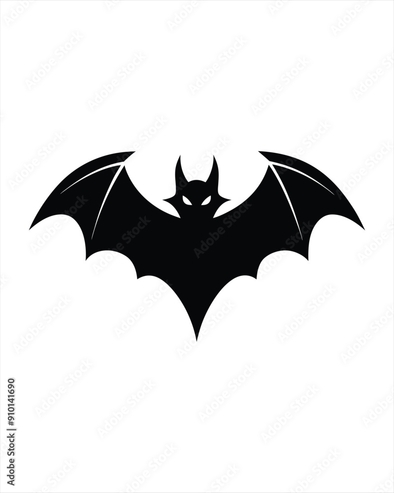 Bat black silhouette icon over white background, vector illustration. Bat black silhouette icon over white background, vector illustration.