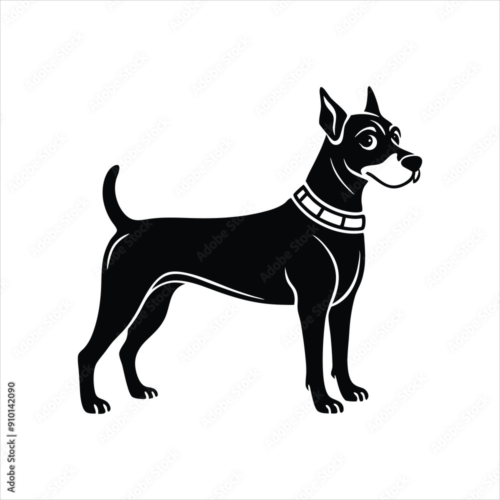 Dog silhouette black Vector of a dog isolated on a white background. Dog silhouette black Vector of a dog isolated on a white background.