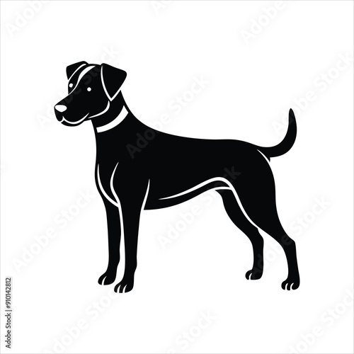 Dog  silhouette black  Vector of a dog isolated on a white background.