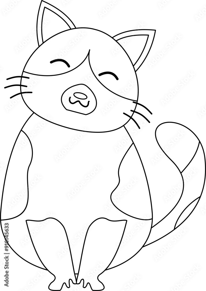 Cute Cat's Outline Cute Cat's Outline