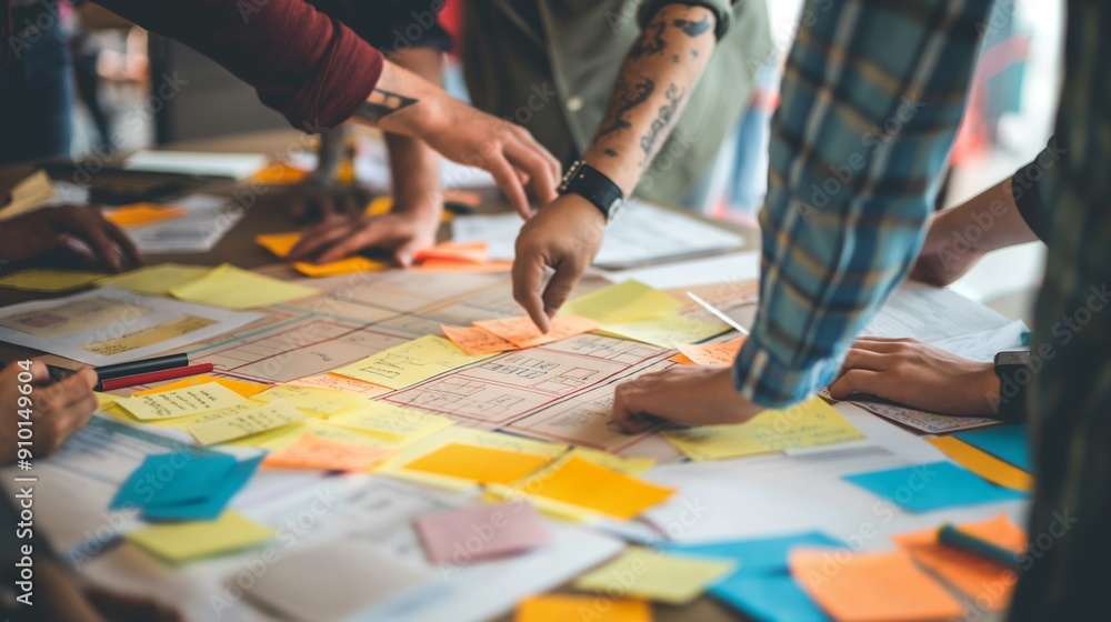 Obraz premium team of project managers planning and coordinating tasks for a large-scale project