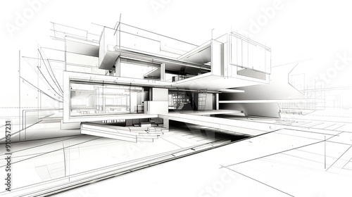 The Fascinating World of Abstract Architectural Drawings: A Blend of Creativity and Innovation. Showcasing Unconventional Designs and Inspiring Spatial Concepts.